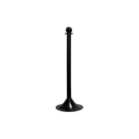 Global Equipment Mr. Chain Light Duty Plastic Stanchion Post, 41"H, Black 91503